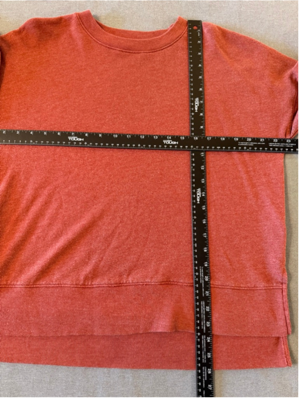 Time and Tru Women's Soft Pullover sweatshirt Size M Rust - Picture 4 of 6